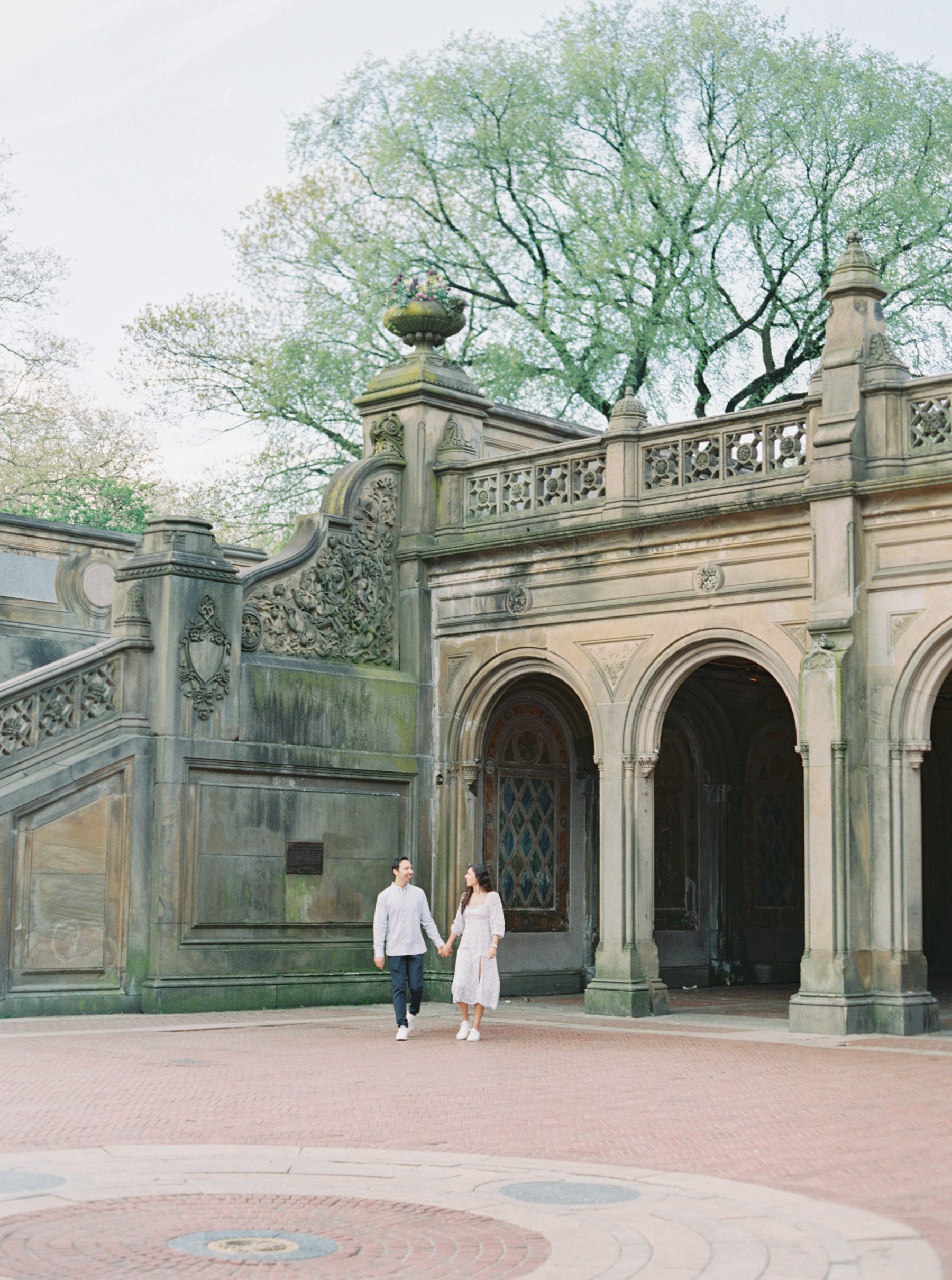 central park engagement session