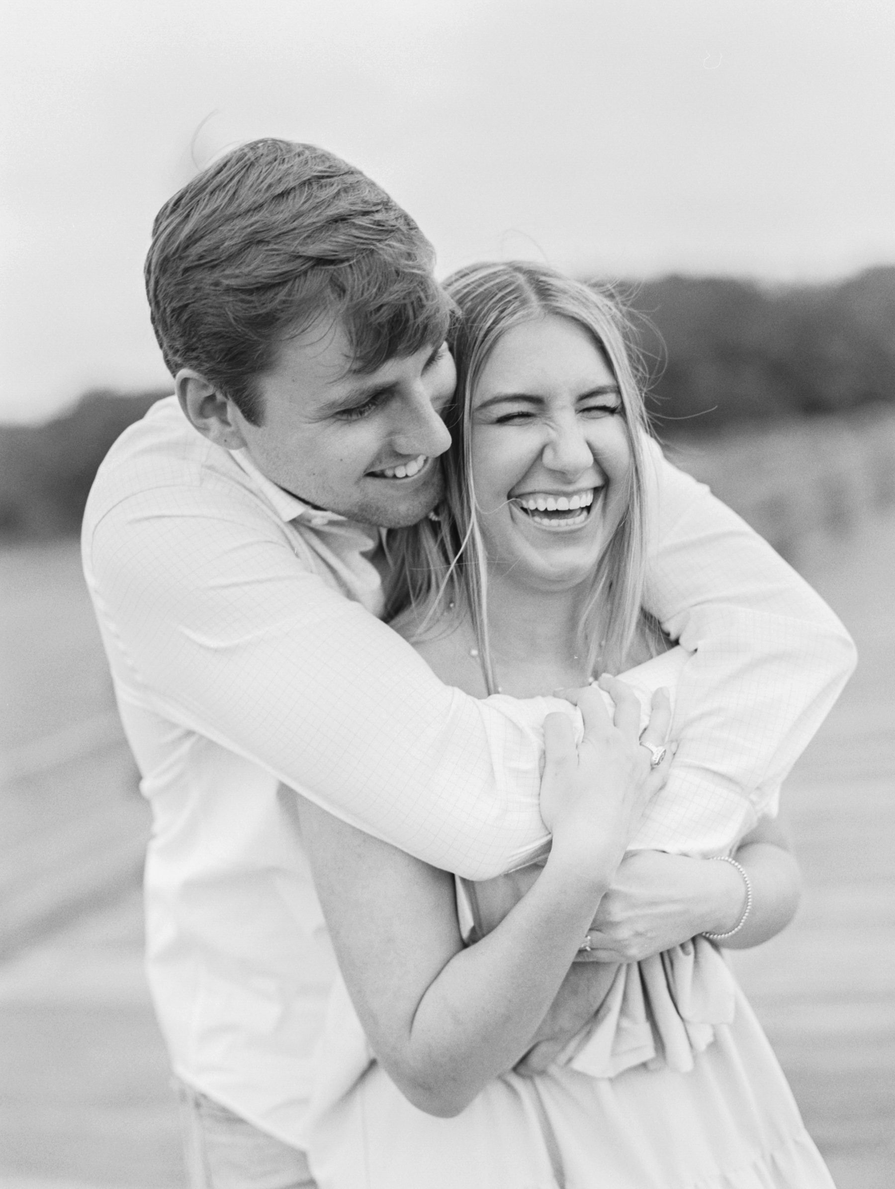 Bald Head Island Engagement Session | Destination Wedding Photographer | North Carolina Film Wedding Photographer