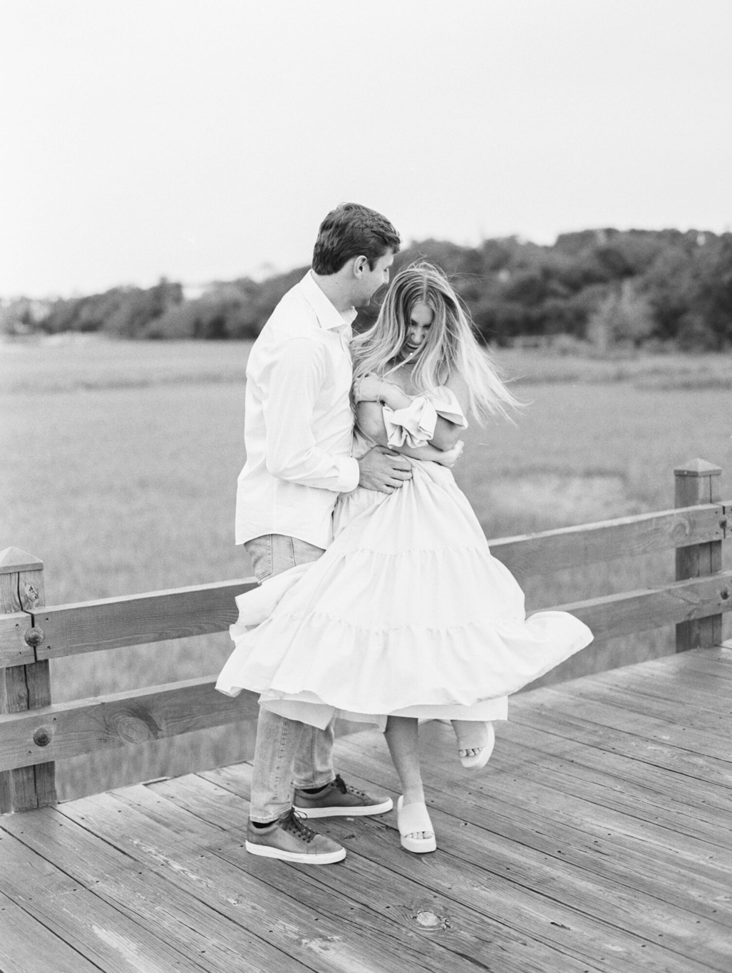 Bald Head Island Engagement Session | Destination Wedding Photographer | North Carolina Film Wedding Photographer